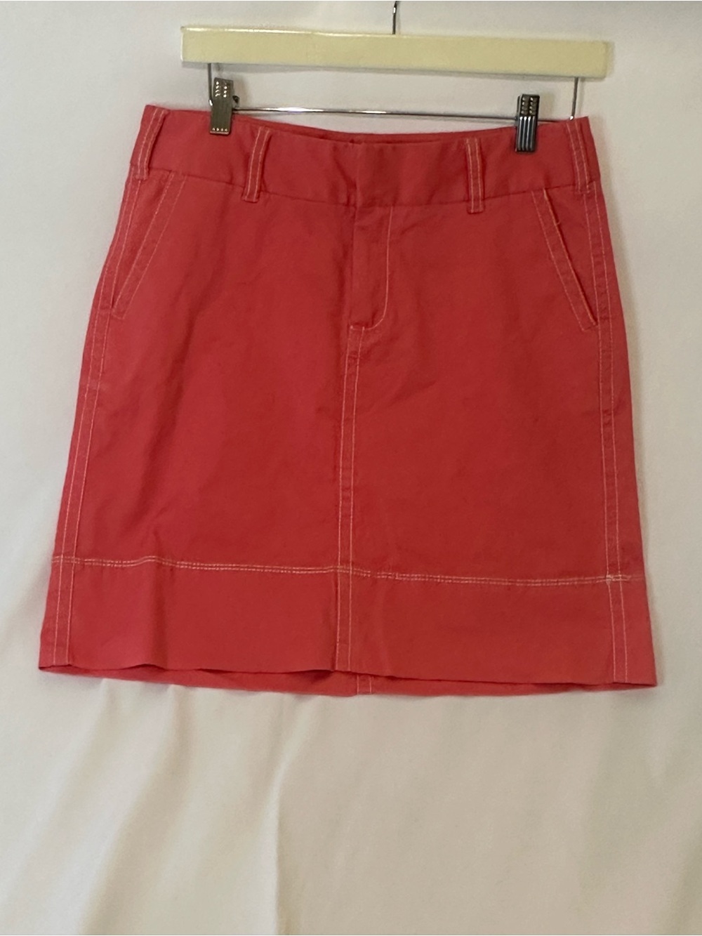 Merona Coral Pencil Skirt with Contrast Stitching